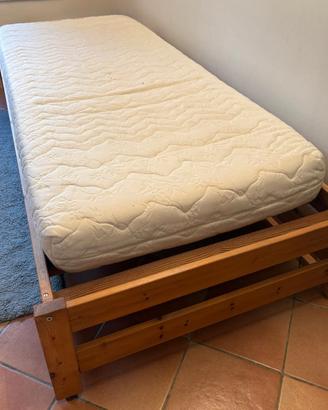 letto singolo legno massello