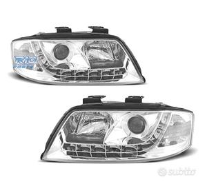 FARI PER AUDI A6 4B 01-04 LUCE DIURNA A LED FONDO 