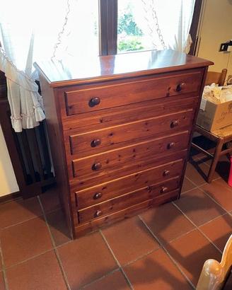Mobile giroletto legno con materasso