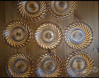 PIATTI 8 BACCARAT CRISTALLO BAMBOU 