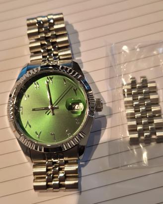 Orologio cinese automatico quadrante verde