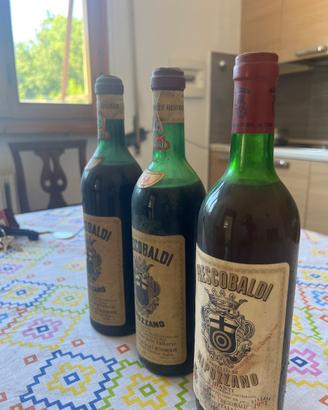 3 bottiglie Marchesi Frescobaldi Nipozzano 1961-73