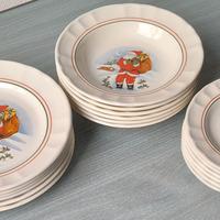 Servizio Piatti Ceramica Castellania Natale 18 pz