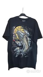 T-shirt  3d Carpa Koi dorata