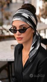 foulard bandana classico bianco e nero 