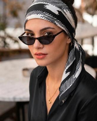 foulard bandana classico bianco e nero 