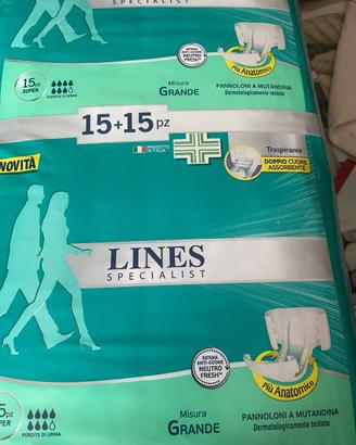 30 pannoloni unisex Lines Specialist