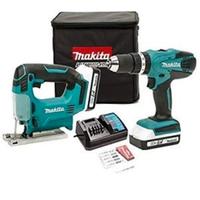 kit combo makita trapano e seghetto a batteia