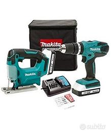 kit combo makita trapano e seghetto a batteia