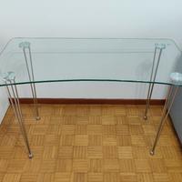 Ny scrivania Tomasucci in vetro trasparente 