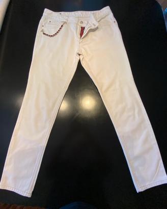 Jeans Gucci originali in tessuto bianco