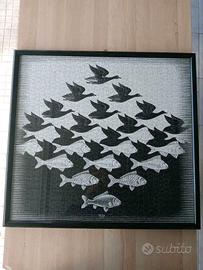 Quadro Puzzle Incorniciato Metamorfosi Escher