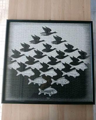 Quadro Puzzle Incorniciato Metamorfosi Escher