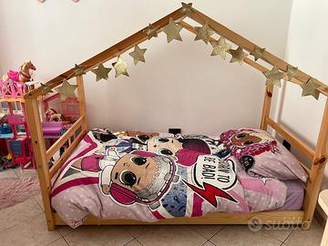 Letto a casetta - capanna per bambini