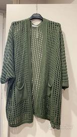 CARDIGAN VERDE BUCHERELLATO 