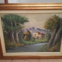 Paesaggio con cornice di G. Morelli 90x70