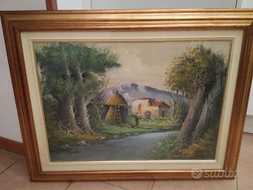 Paesaggio con cornice di G. Morelli 90x70