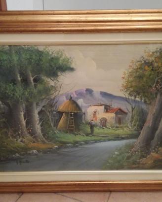 Paesaggio con cornice di G. Morelli 90x70