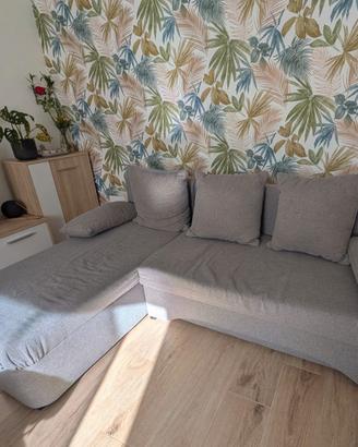 Divano letto ad angolo con contenitore