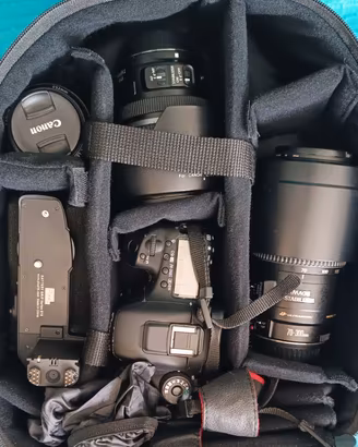 Canon EOS 7D Mark II+3 Obiettivi+Grip+Accessori