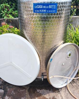 CONTENITORE INOX  PER VINO CON TENUTA AD ARIA