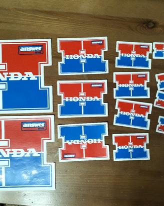 Stock 17 Adesivi Vintage Honda Answer Racing 