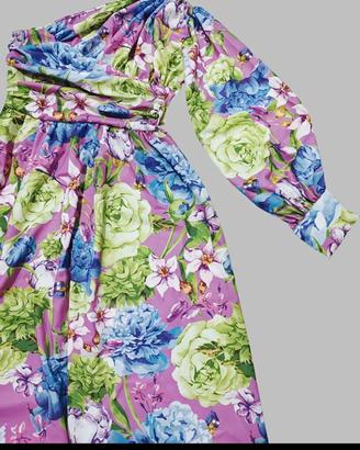 vestito a fiori lungo 