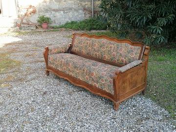 Divano antico inizi 900 in noce. Daybed, liberty