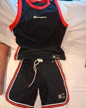 set 2 pezzi completo basket Champion taglia. L