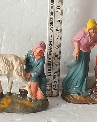 Pastori presepe vintage gesso 