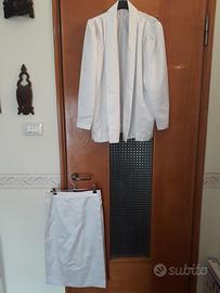 Completo donna in raso bianco 