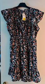 Abito floreale Terranova nero con stampa a fiori –