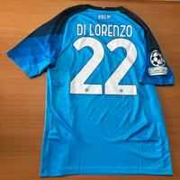 Maglia Home Napoli Match Issued Tg L Di Lorenzo 22