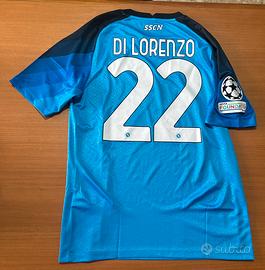 Maglia Home Napoli Match Issued Tg L Di Lorenzo 22