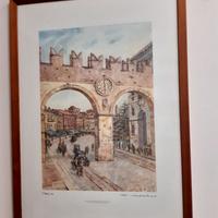 Stampe piazza dei Signori e Portoni della Bra