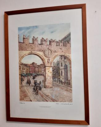 Stampe piazza dei Signori e Portoni della Bra