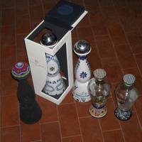 5 bottiglie tequila vuote CLASE AZUL + AMOR MIO