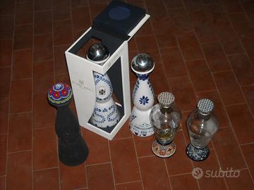 5 bottiglie tequila vuote CLASE AZUL + AMOR MIO
