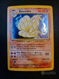 carta pokemon ninetales holo set base NM