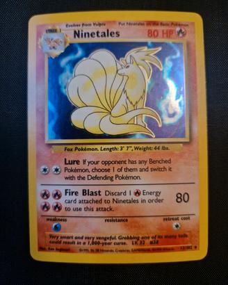 carta pokemon ninetales holo set base NM