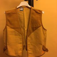 Gilet senape in panno e velluto