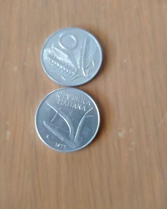 monete 10 lire spighe 