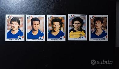 5 figurine Francia mondiali Mexico 86