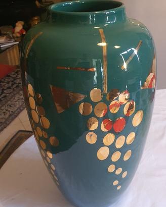 Giuliano Della Casa vaso ceramica verde oro 2016