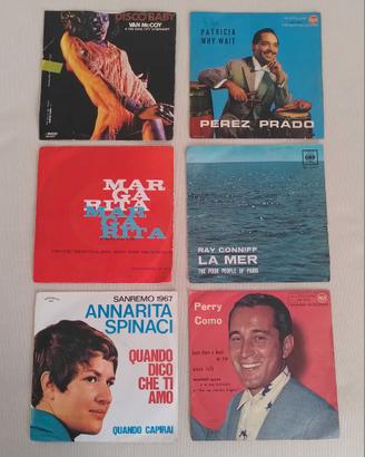 6 vinili 45 giri anni 50-70