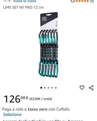 rinvii climbing technology lime pro da 17 cm