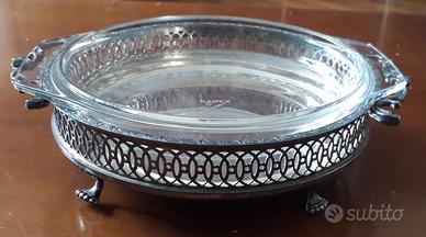 PORTA TEGLIA VINTAGE PLACCATO ARGENTO