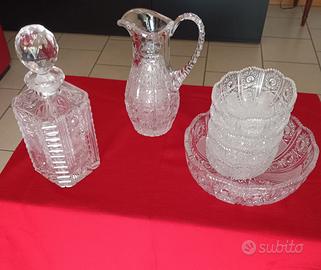 Set cristallo lavorato