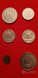 6 monete del regno d'italia con argenti