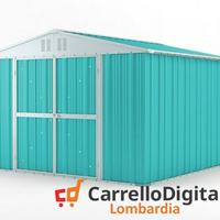 Box struttura lamiera Acciaio 327x307 azzurro